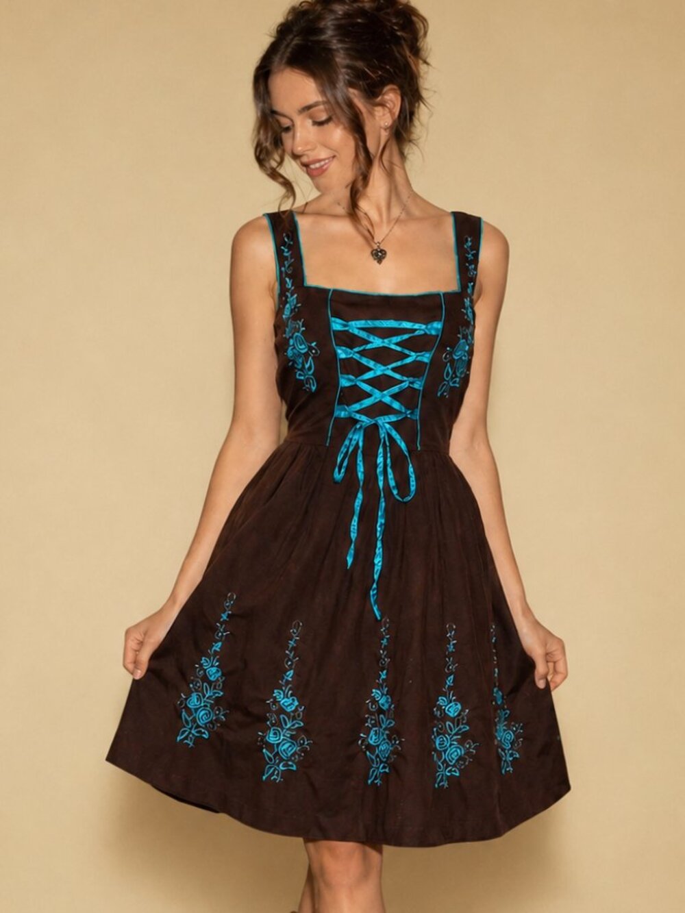 GAUDI LEATHERS Dirndl Style Dress, Size 34 (EU)